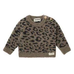 NEW TOCOTO VINTAGE kid's animal print sweater in brown